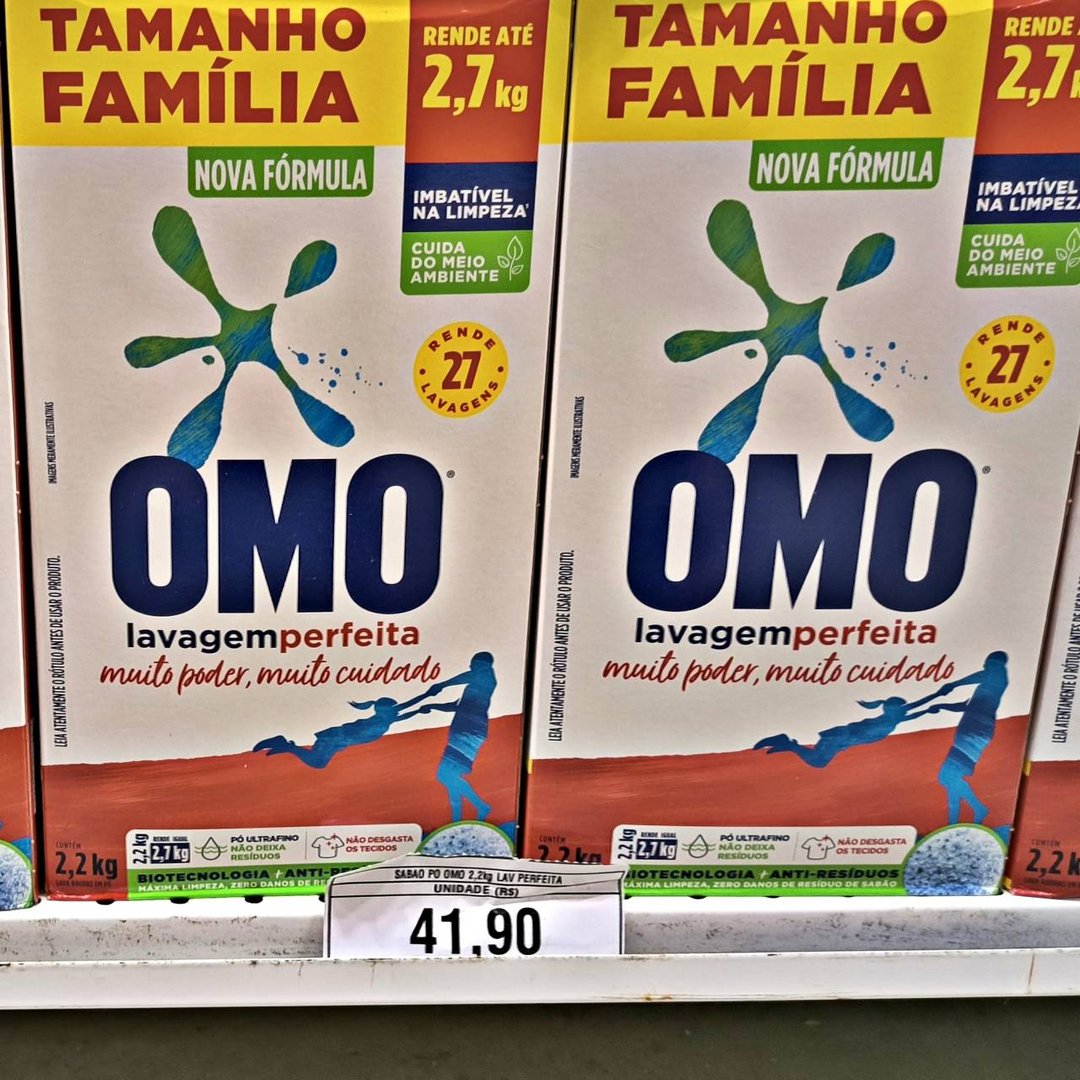 Sabão em Pó OMO Tamanho Familia Lavagem Perfeita 2.2Kg