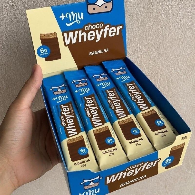 +Mu Chocowheyfer Proteico Sabor Baunilha - Display com 12 unidades - 300g