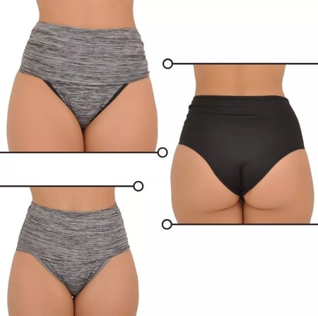 Kit 12 Calcinha Modeladora Que Não Marca Cós Alto Plus Size