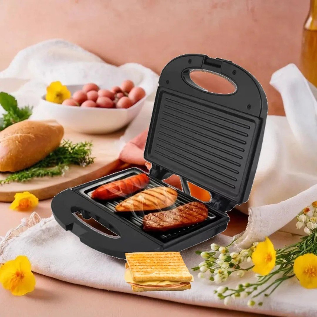 Sanduicheira Grill 2 Em 1 Kian Preta Elétrica 750w Cor Preto,seu Mixto Quente Ultra Rápido...