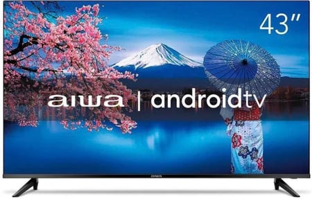 Smart TV 43" LED AIWA BL-02-A 2 HDMI 2 USB Processador Quad Core - Preto