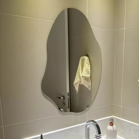 Espelho Lopazzi Orgânico 70x50 Lapidado Design Moderno Luxo