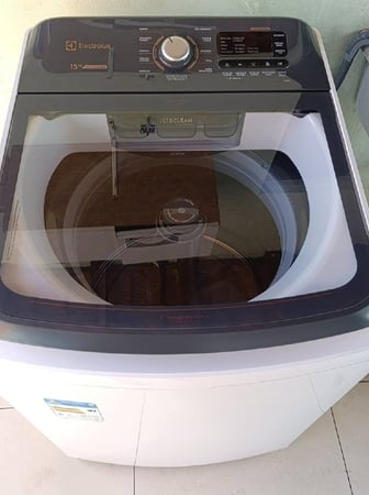 Lavadora de Roupas Electrolux 15kg Cesto Inox 11 Programas de Lavagem Branco Premium Care ...