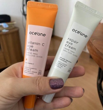 Kit Creme Océane P/ Olhos Vitamina C Dia/noite + Repair 25g Todo Tipo De Pele Dia/noite