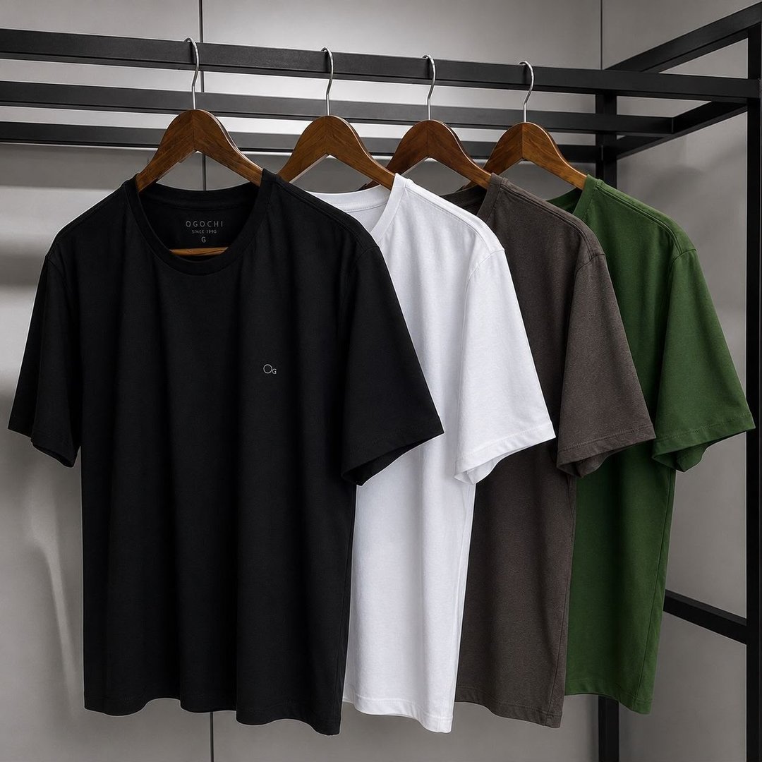 Camiseta Masculina Slim Ogochi (16 CORES)