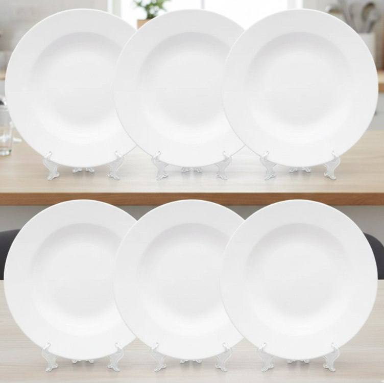 Conjunto De 6 Pratos Fundos Flamingo 23,5cm Oxford