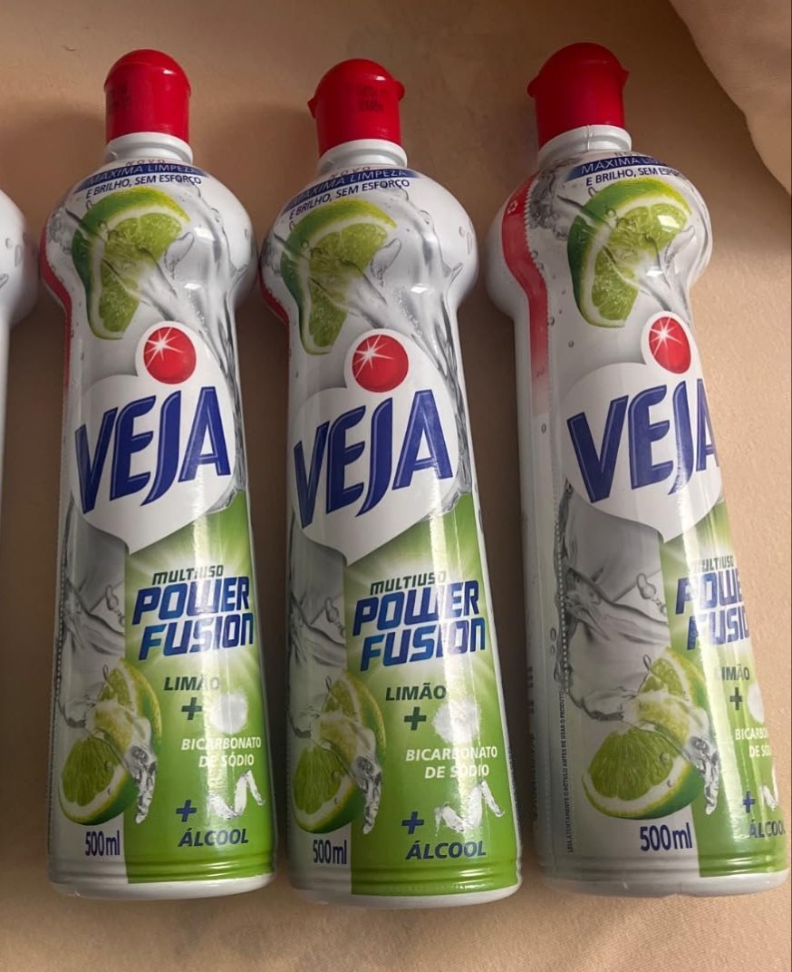 Limpador Multiuso Power Fusion Limão, Veja, 500Ml