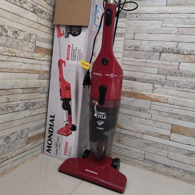 MONDIAL Aspirador de Pó Turbo Cycle, Vermelho/Preto, 1100W, 220V - AP-36