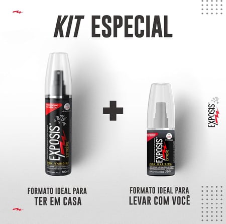Exposis Extreme, Kit Repelente com Icaridina, Protege por Até 10h, 2 Unidades Spray 100ml ...