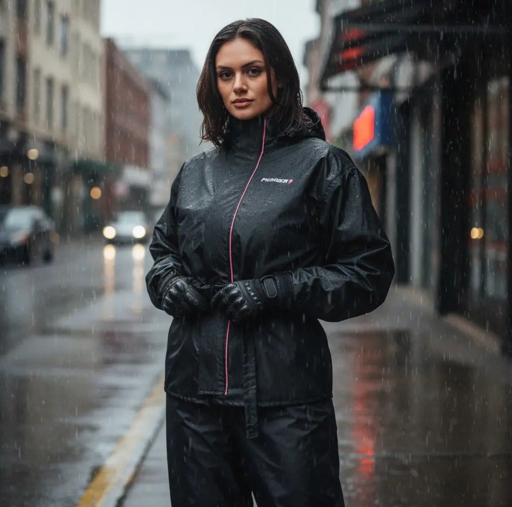 Capa de Chuva Pioneira Nylon Moto Impermeável Com Bolso - Tam. P ao GG