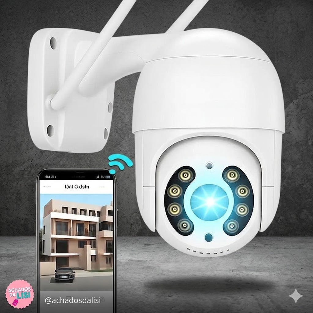 Câmera Ip A8 App Icsee Infravermelho Prova D'água Externa Wifi Hd 3 Cor Branco
