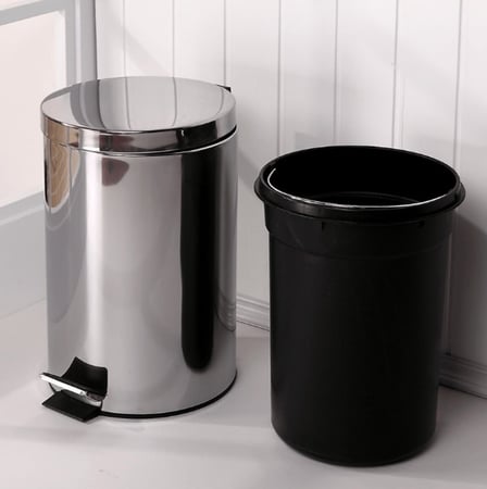 Lixeira com Pedal e Balde 5L Brinox Cor Cinza