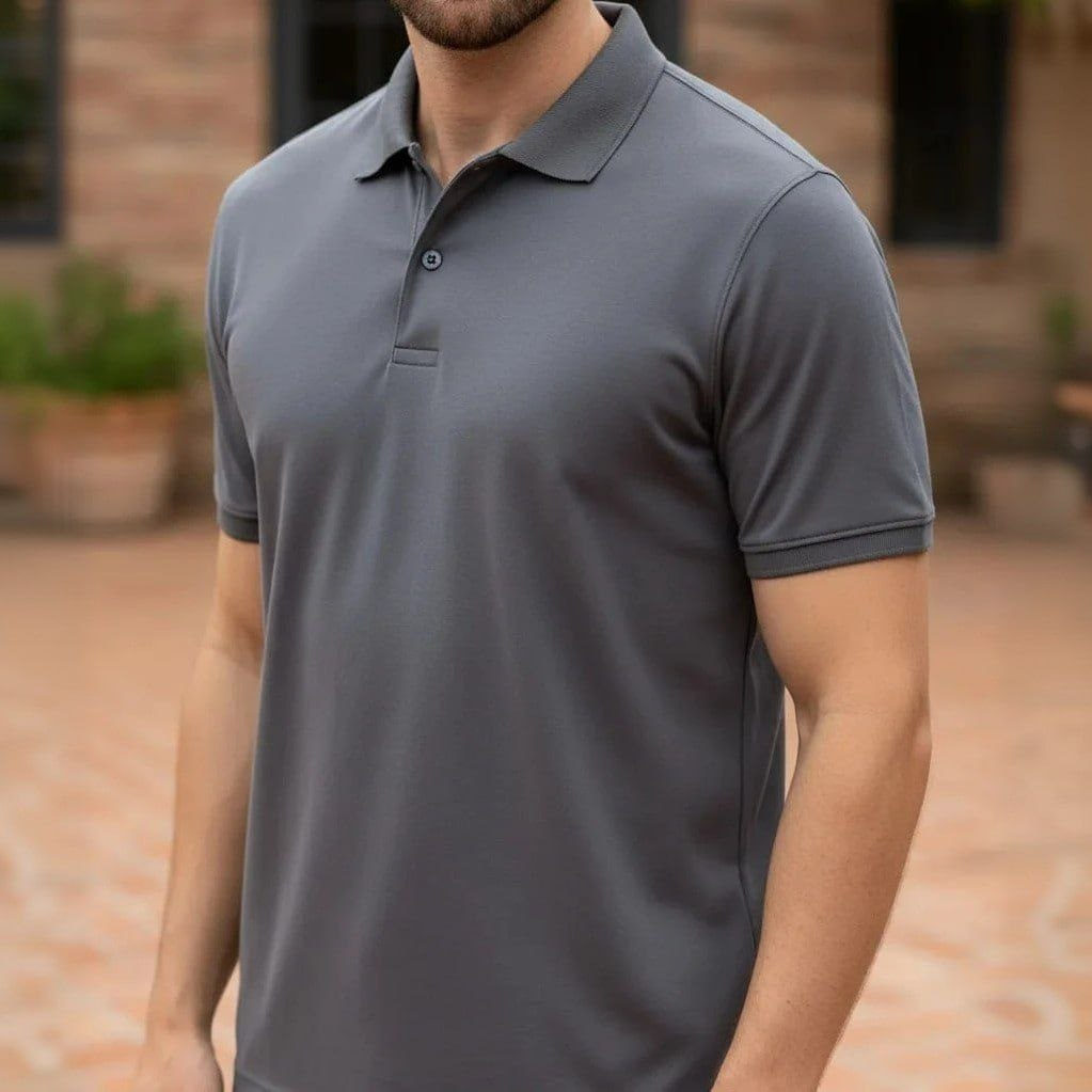 Camiseta Camisa Polo Masculina Básica Uniforme Lisa Gola