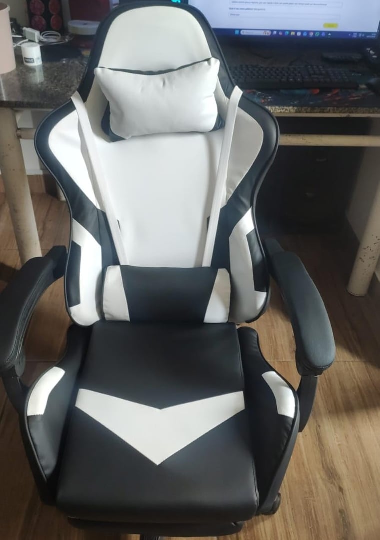 Cadeira Gamer Ergonômica com Conjunto de 5 Rodízios com Travão Apoio Cervical Ajustável Pr...
