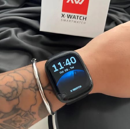 Relógio Smartwatch Inteligente Tela Full X Watch Preto