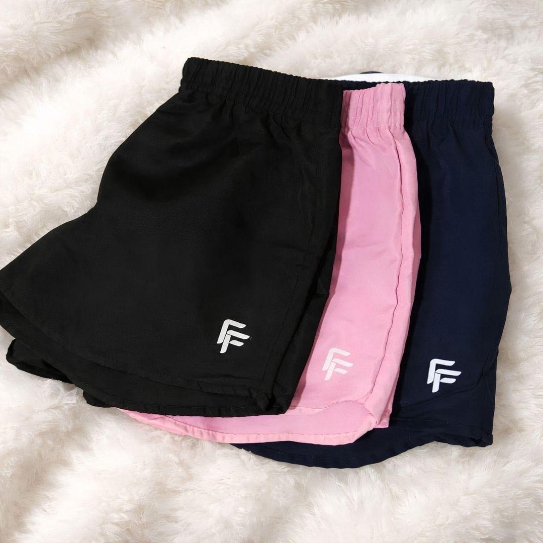Kit 3 Shortinho Tactel Feminino Feizzi Fitness
