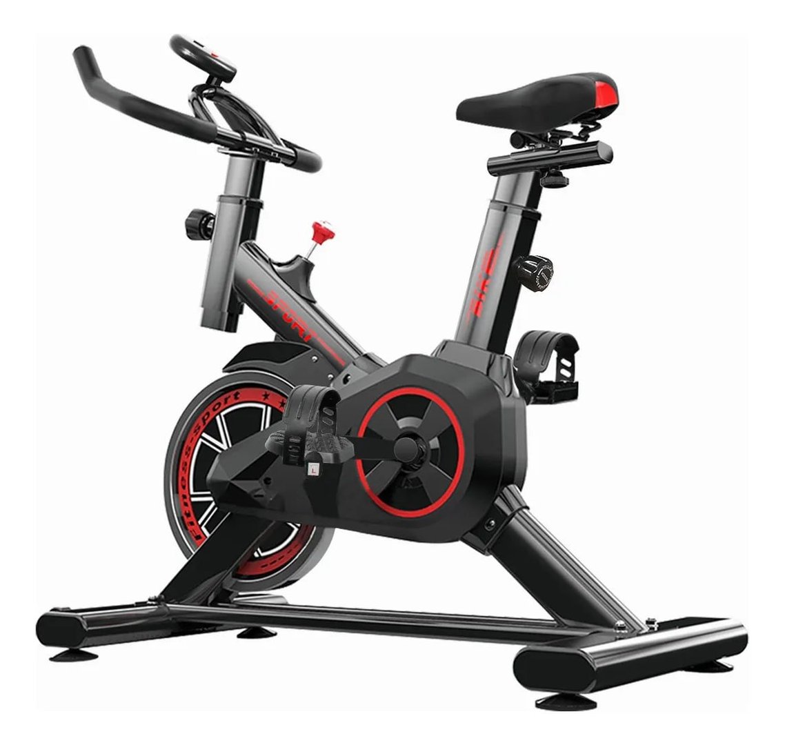 Bicicleta Ergométrica Bike Academia Spinning X11 cor preto e vermelho