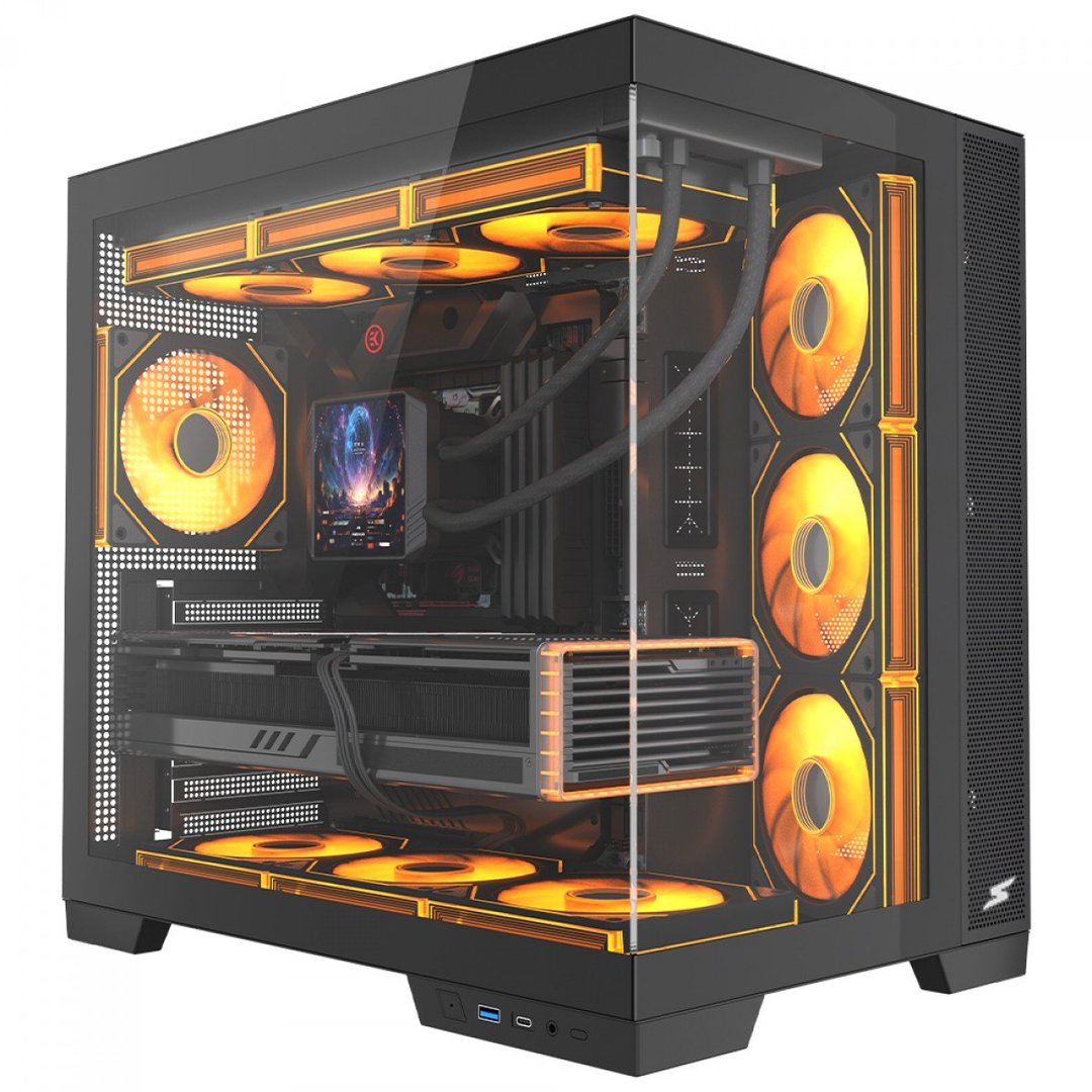 Gabinete Gamer SuperFrame Drakor ATX 4 Fans ARGB | Terabyte