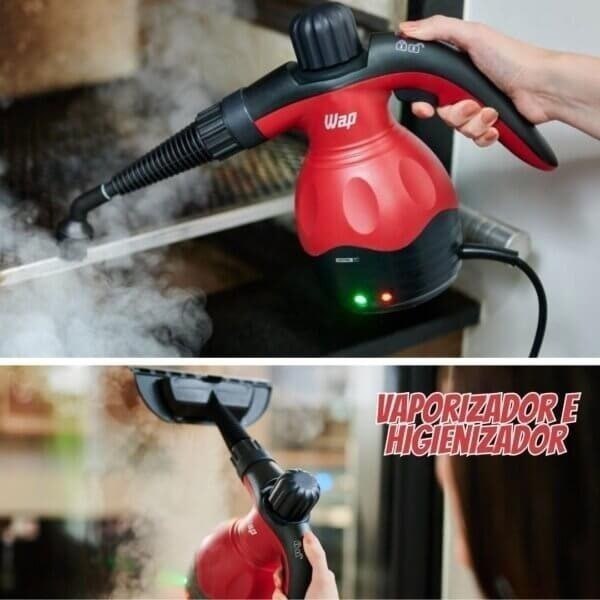WAP Higienizador a Vapor Vaporizador e Limpador WAPORE FIT Compacto 1000W Elimina Sujeiras...