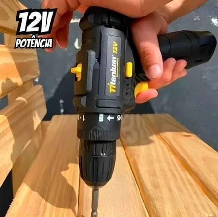 Parafusadeira Furadeira 3/8 Bivolt A Bateria 12v Sem Fio