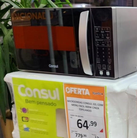 Micro-ondas Consul 32L Inverter  Espelhado Limpa Fácil Tira Odor