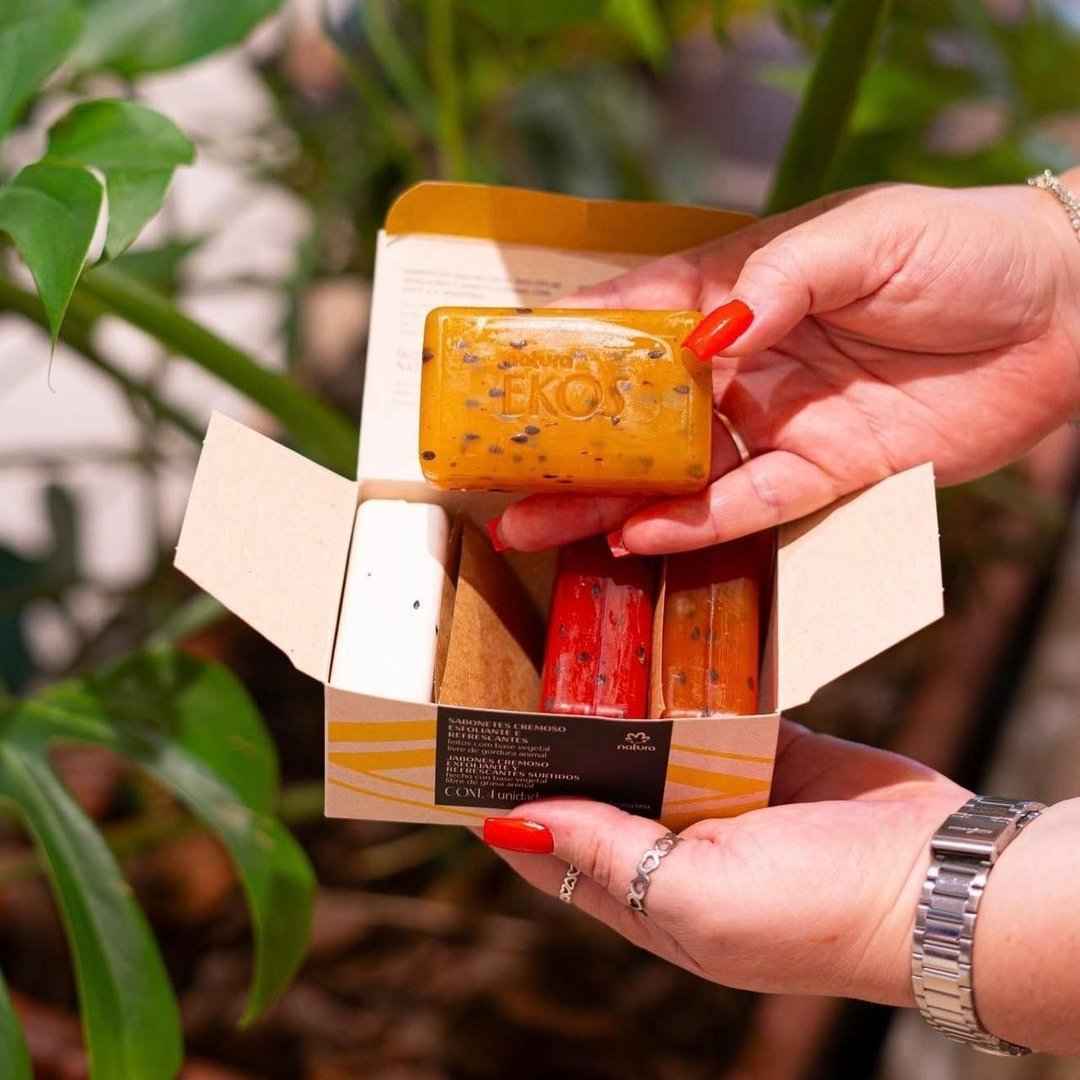 Ekos Sabonetes Esfoliantes Em Barras Caixa 4x100g Natura