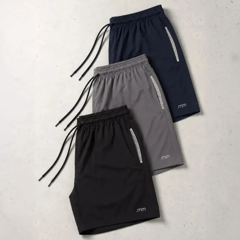 Kit 3 Bermuda Masculina Tactel Com Elastano Academia Treino