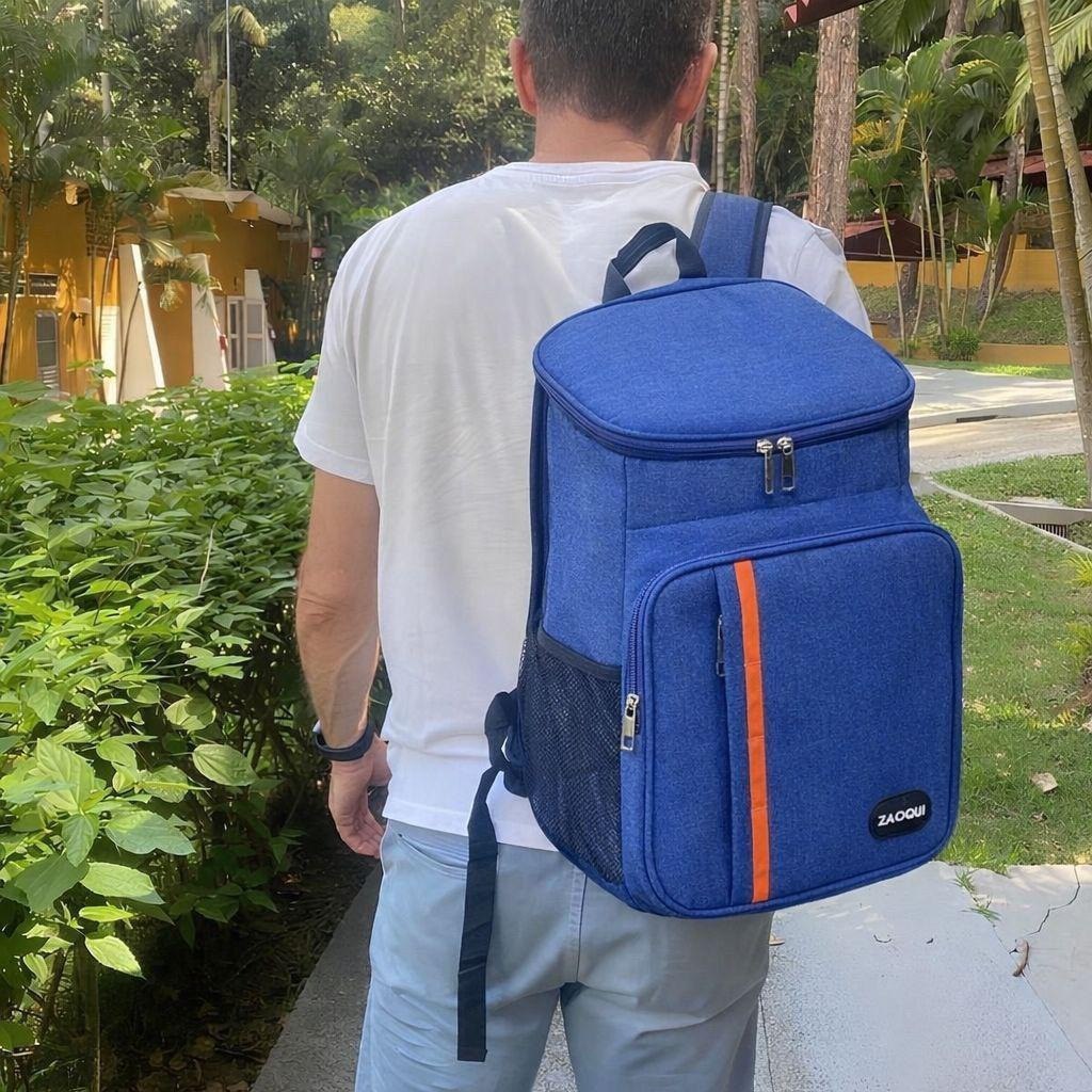 Mochila Térmica Cooler Bebidas Viagem Unissex Impermeável Cerveja Refrigerante Marmita Pra...