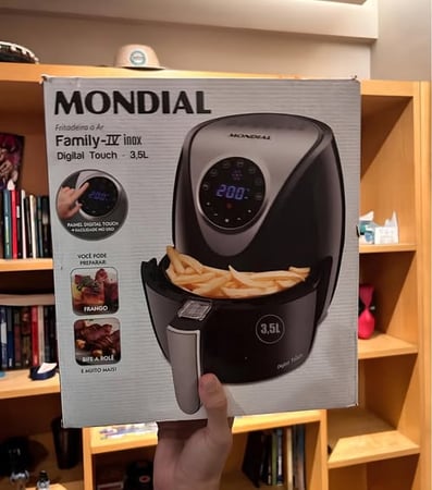 Fritadeira Elétrica Family Iv Af-30-di 3,5l 1500w Mondial Cor Preto 110V