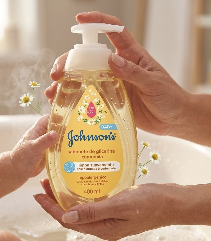 Sabonete Líquido Glicerina Camomila JOHNSON’S® Baby, 400mL
