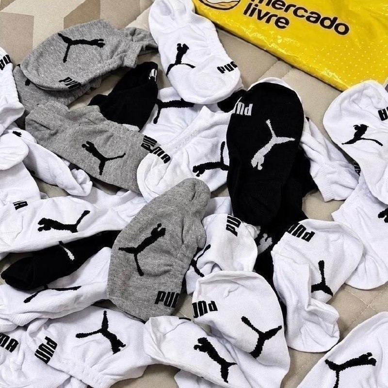 Kit 9 Pares Meias Invisível Puma Sapatilha Soquete Original