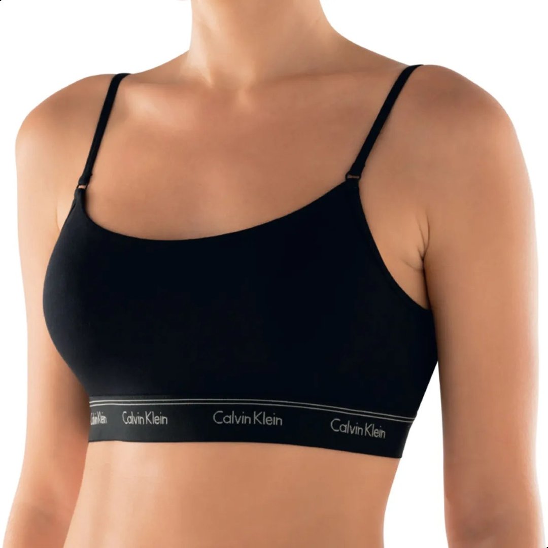 Top Sutiã Calvin Klein Original Algodão Cotton Costas Naked