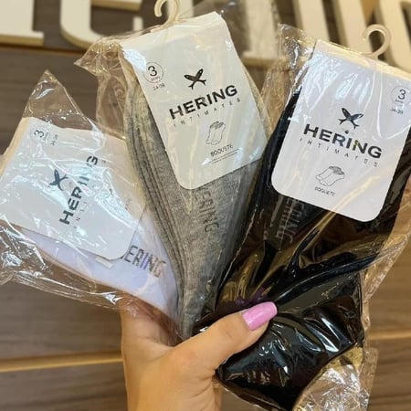 Kit 10 Pares De Meias Soquete Unissex Hering