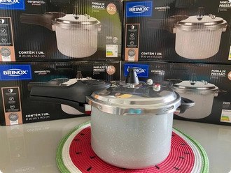 Panela Pressão Fechamento Externo Indução 4,2l Brinox Cor Gris