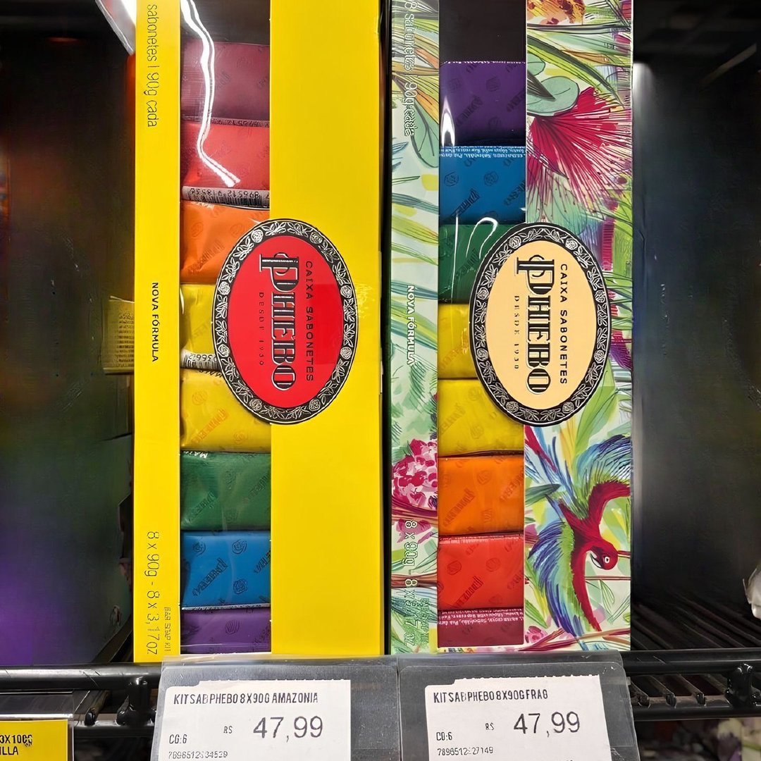 Phebo Caixa de Sabonetes, Vinho, 90g, 8 unidades