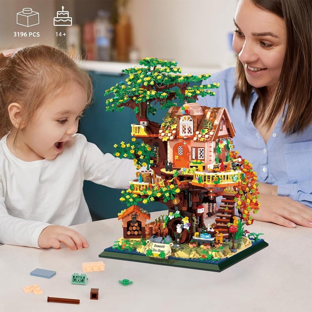 Blocos de Montar Construção Casa na Árvore Brinquedos Infantil (3196 Peças)