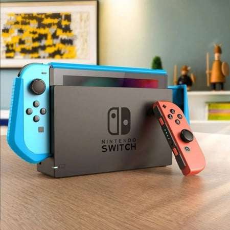 Nintendo, Console + Jogo, Switch Azul e Vermelho, Jogo Digital Mario Kart 8 Deluxe, 3 Mese...