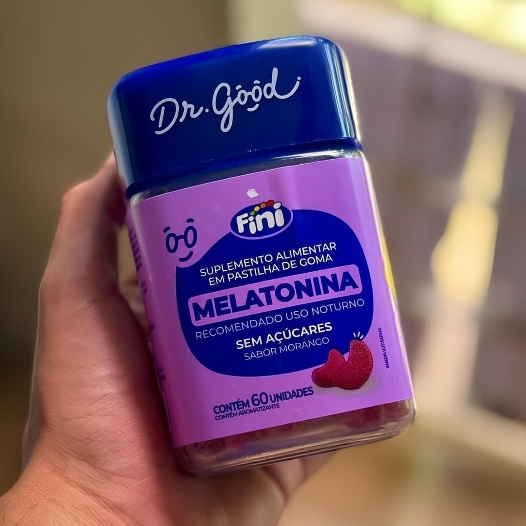 Melatonina Em Gomas Sabor Morango 60 Gomas - Fini Dr Good 0.21mg