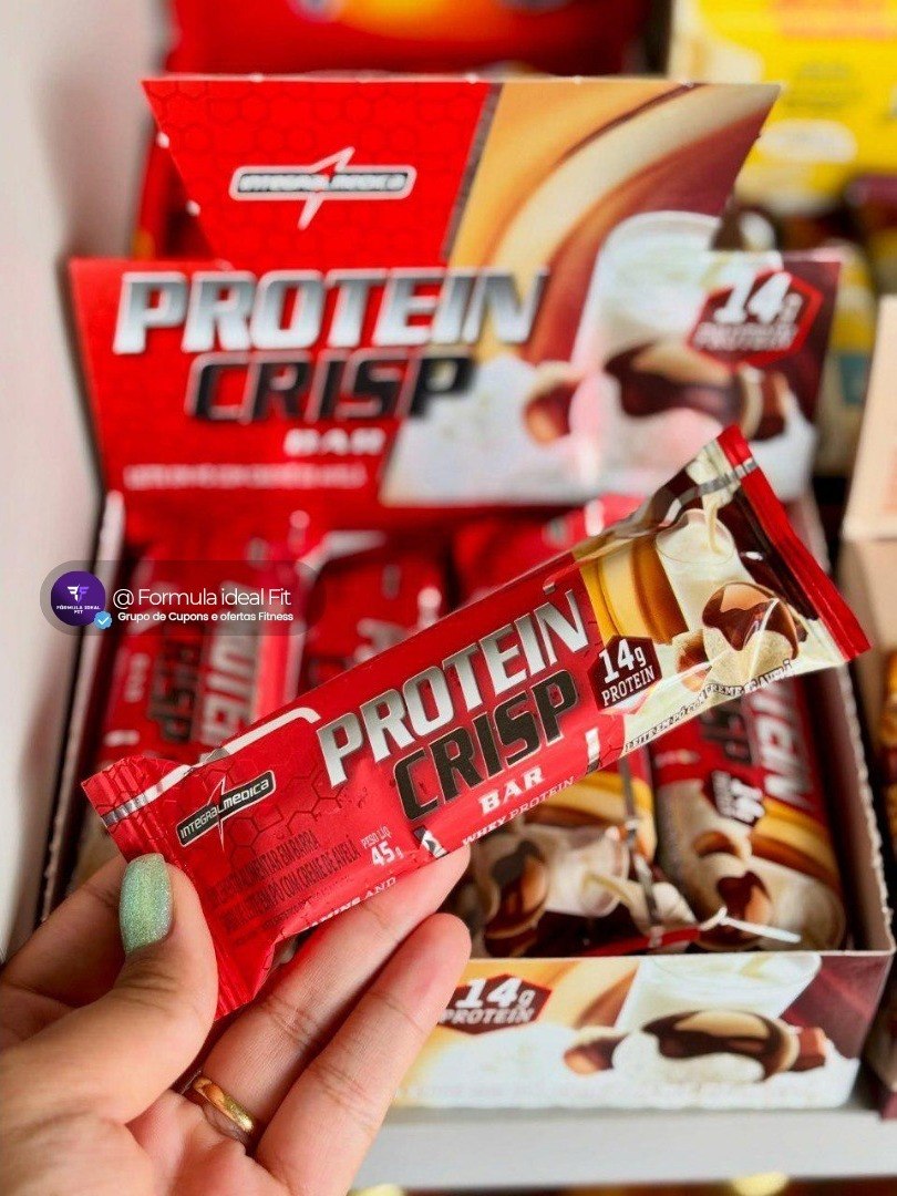 Barra De Proteina Integral Médica Protein Crisp ( Caixa Com 12 Barras)