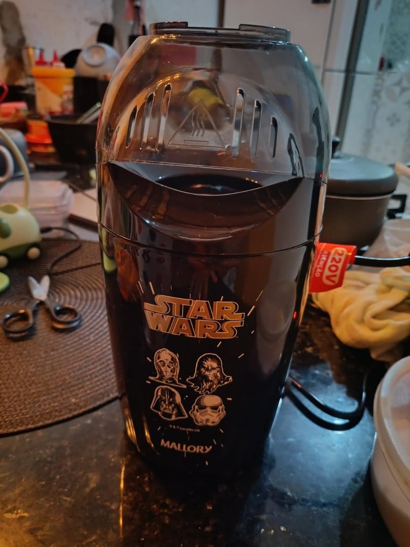 Pipoqueira Elétrica Mallory Star Wars- Pipoca saudável pronta em 3 minutos - 220V