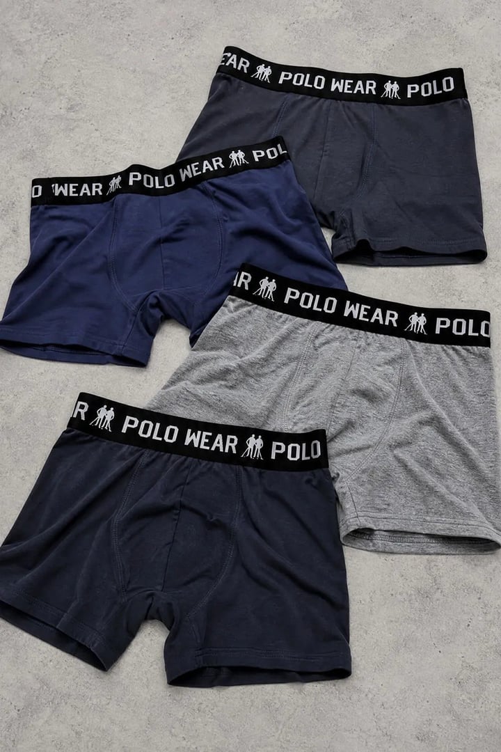 Kit 4 Cuecas Algodão Polo Wear