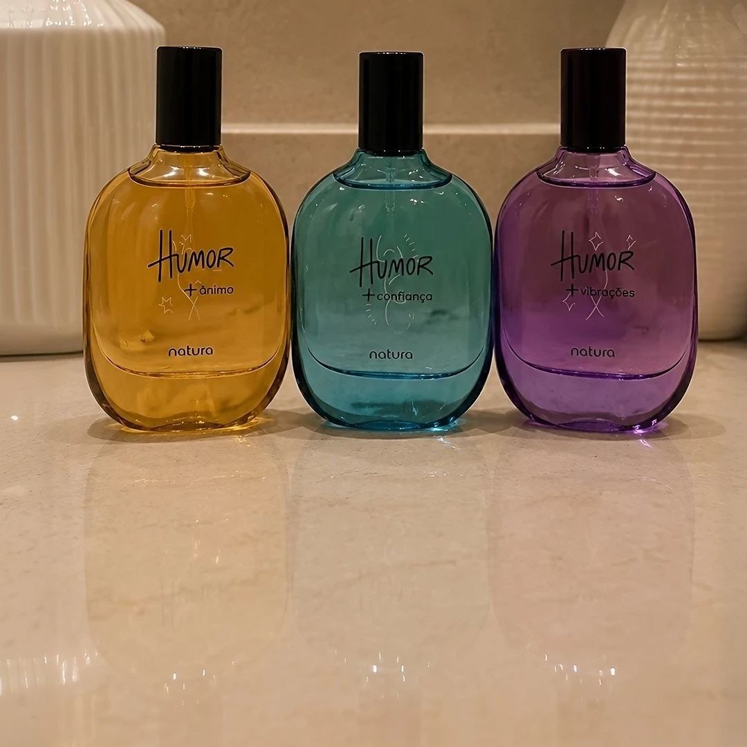Kit Natura Humor Mood Boosters: Colônia Vibrações 25ml + Confiança 25ml + Ânimo 25ml (layering/sobreposições))