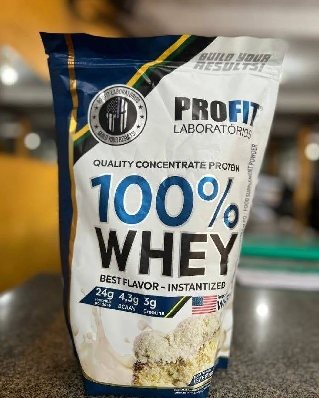 100% Whey Quality Concentrate Protein Refil 900g - Profit Sabor Leite Niño