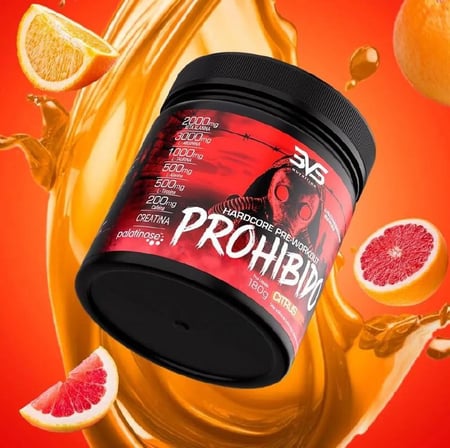 Prohibido Pré Treino 360g - Sabor: Citrus - A Combinação Perfeita De 8 Ingredientes Que Pr...