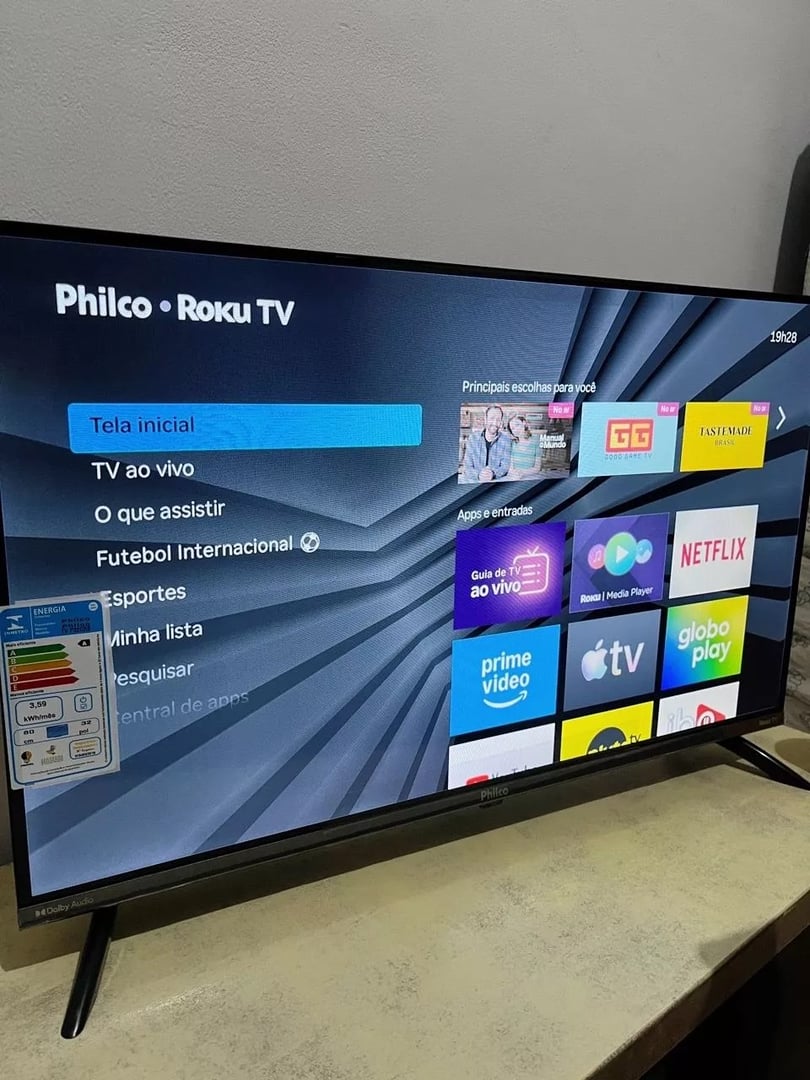 Smart TV 32", Philco, Roku Dolby Audio HDR10 - P32CRB