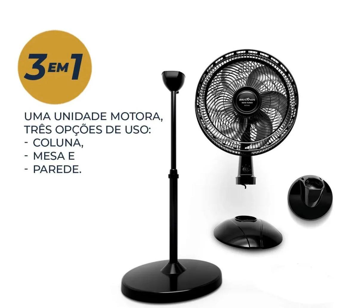 Ventilador de Coluna Britânia 40cm 6 Pás 160W Maxx Force BVT44A