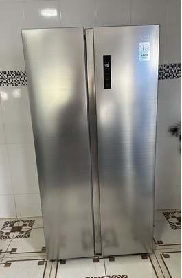 Geladeira/Refrigerador Midea Smart Frost Free Side by Side Inox 511L MDRS710FGD46