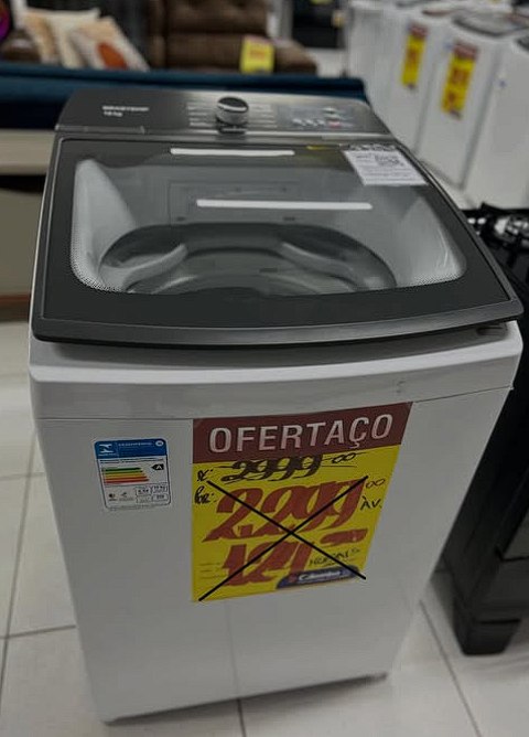 Máquina de Lavar Brastemp 14Kg Branca Smart Sensor- BWJ14AB