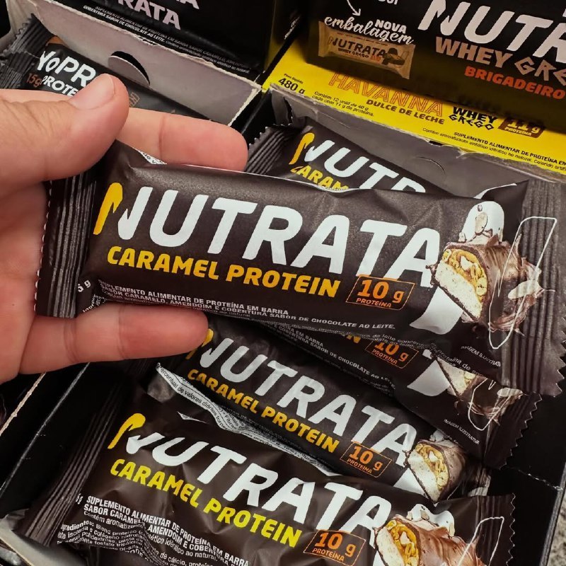 Nutrata Caramel Protein 45g Display Com 12 Barras - Caramel Caramelo