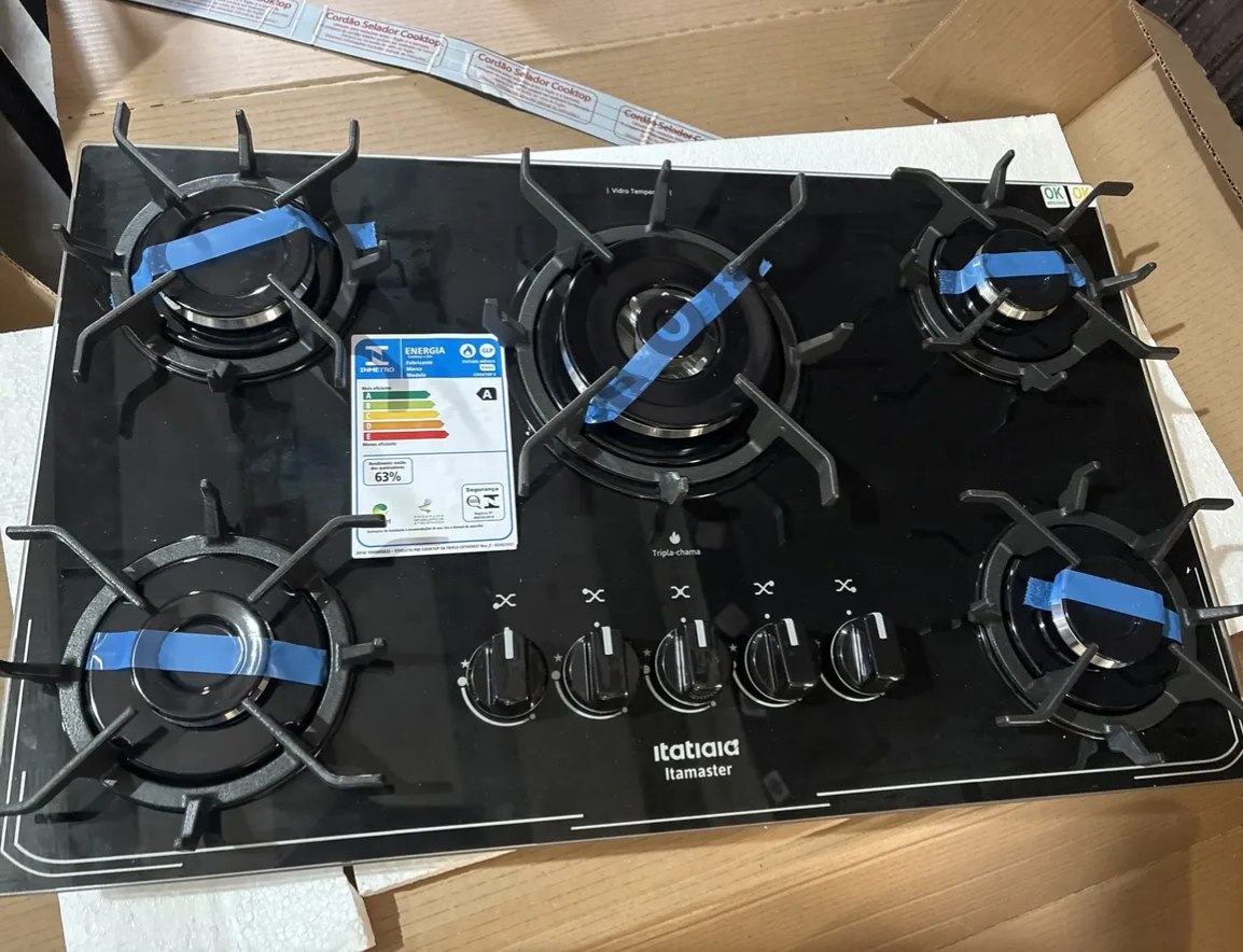 Cooktop  5 Bocas Itatiaia Itamaster Tripla Chama Acendimento Superautomático - Bivolt